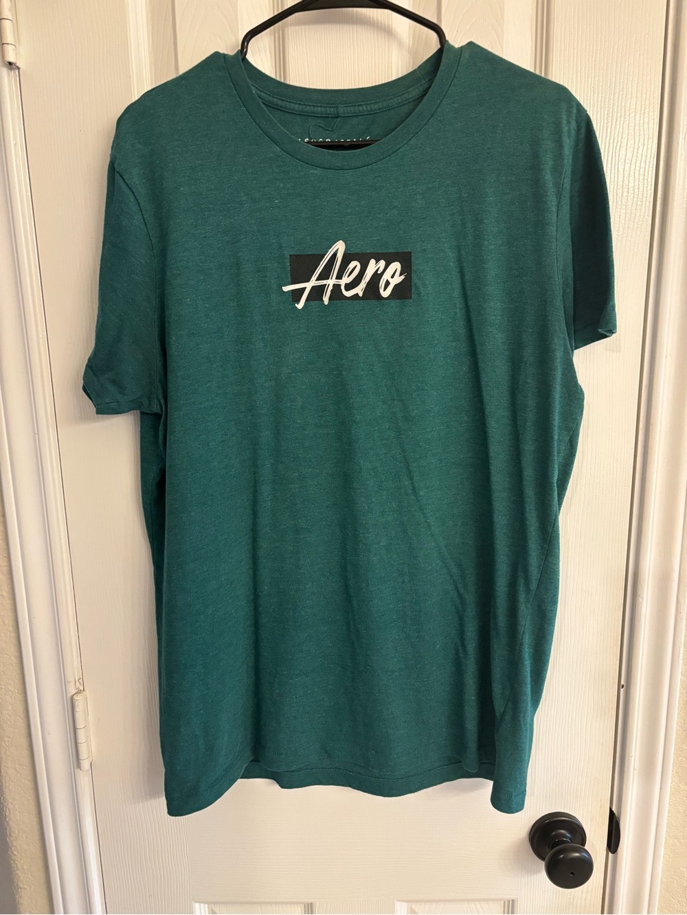 Aeropostale Aero Logo T Shirt Men’s Large Green Short Sleeve Graphic Tee